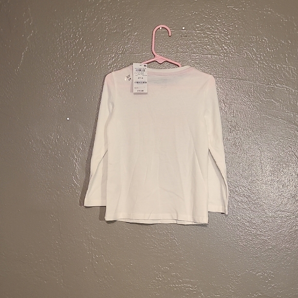 Epic Threads Girls White Sparkle and Shine Long Sleeve Shirt NWT Size 4T - Picture 2 of 9